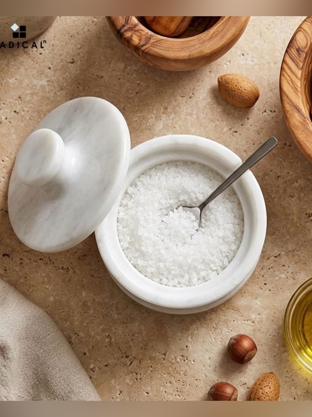 Radicaln marble salt cellar